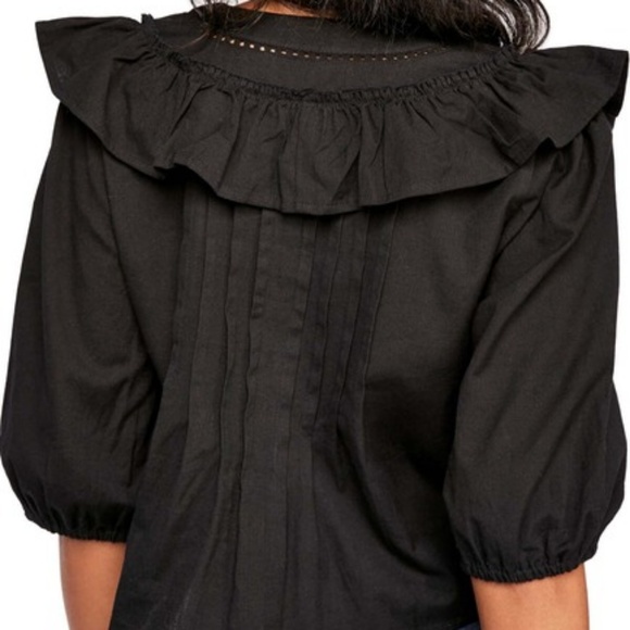 Free People Cotton Ruffle Blouse - Picture 2 of 2